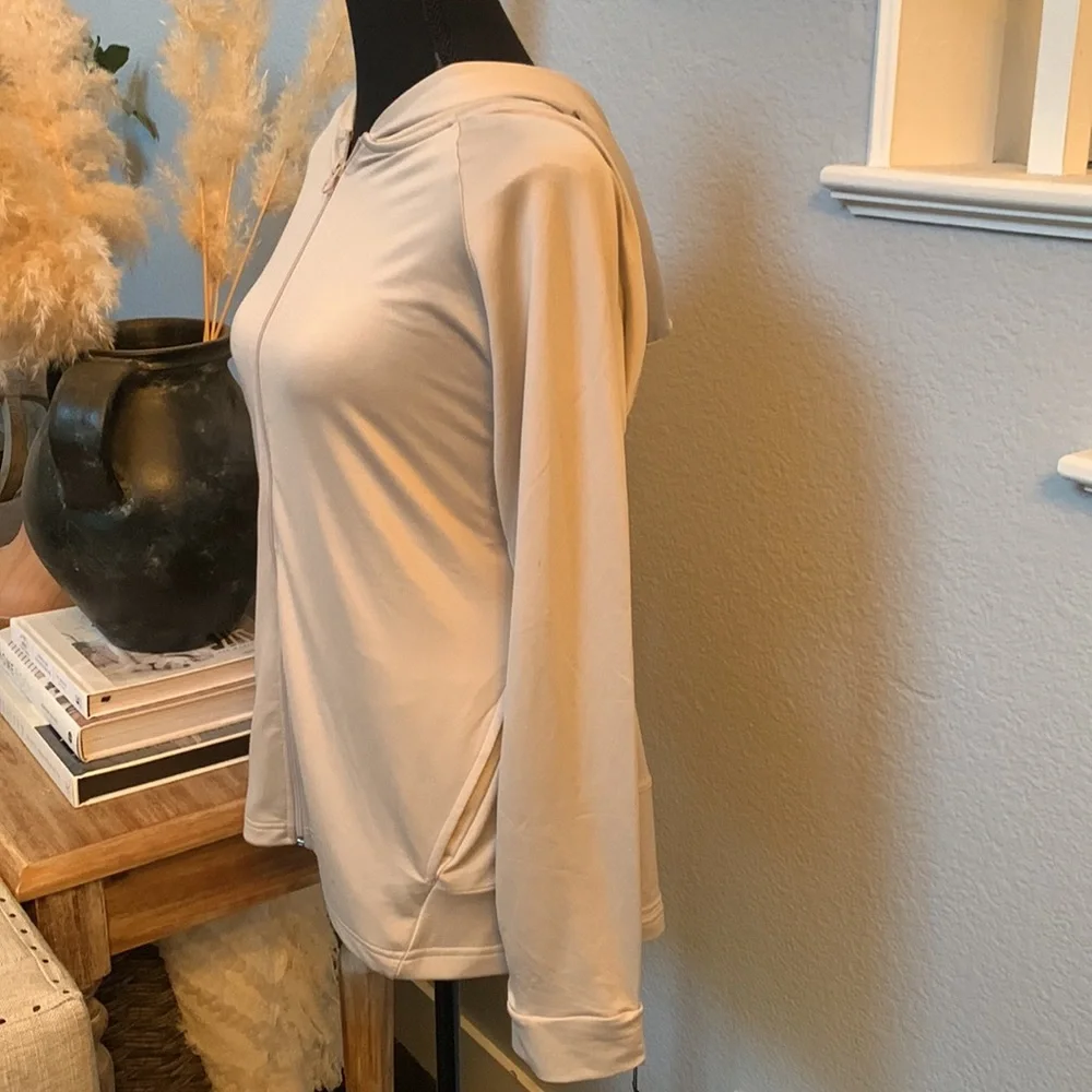 Kay Unger Floral Mauve Hoodie Sweat Shirt - Picture 2 of 7